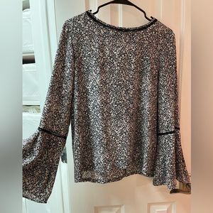 Black Floral Loft Blouse